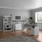 Bestar BESTAR Upstand 135W 72W L-Shaped Standing Desk with Bookcase and File Cabinet in deep grey & white 175853-000032 - alternate 2